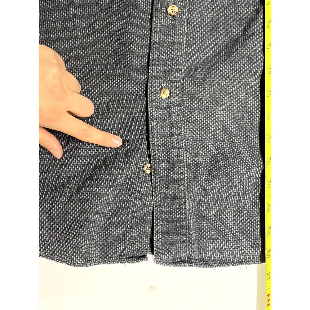 Vintage Eddie Bauer Men's Large Sonoma Heathers Button Down Shirt Gray Cotton - Picture 7 of 7